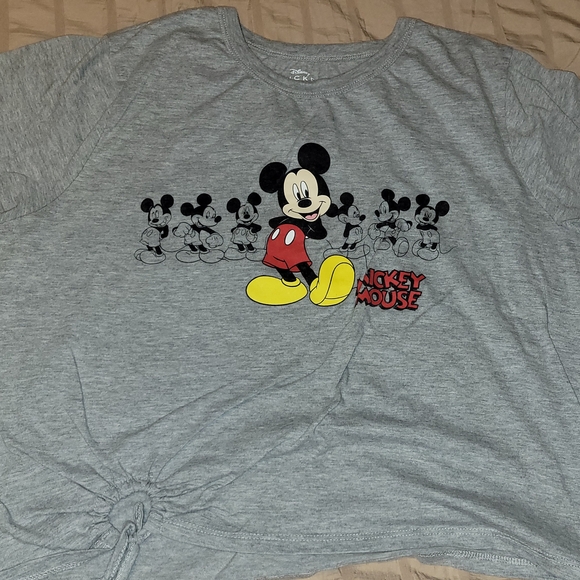 Disney Tops - Disney Gray Mickey Mouse Crop Top